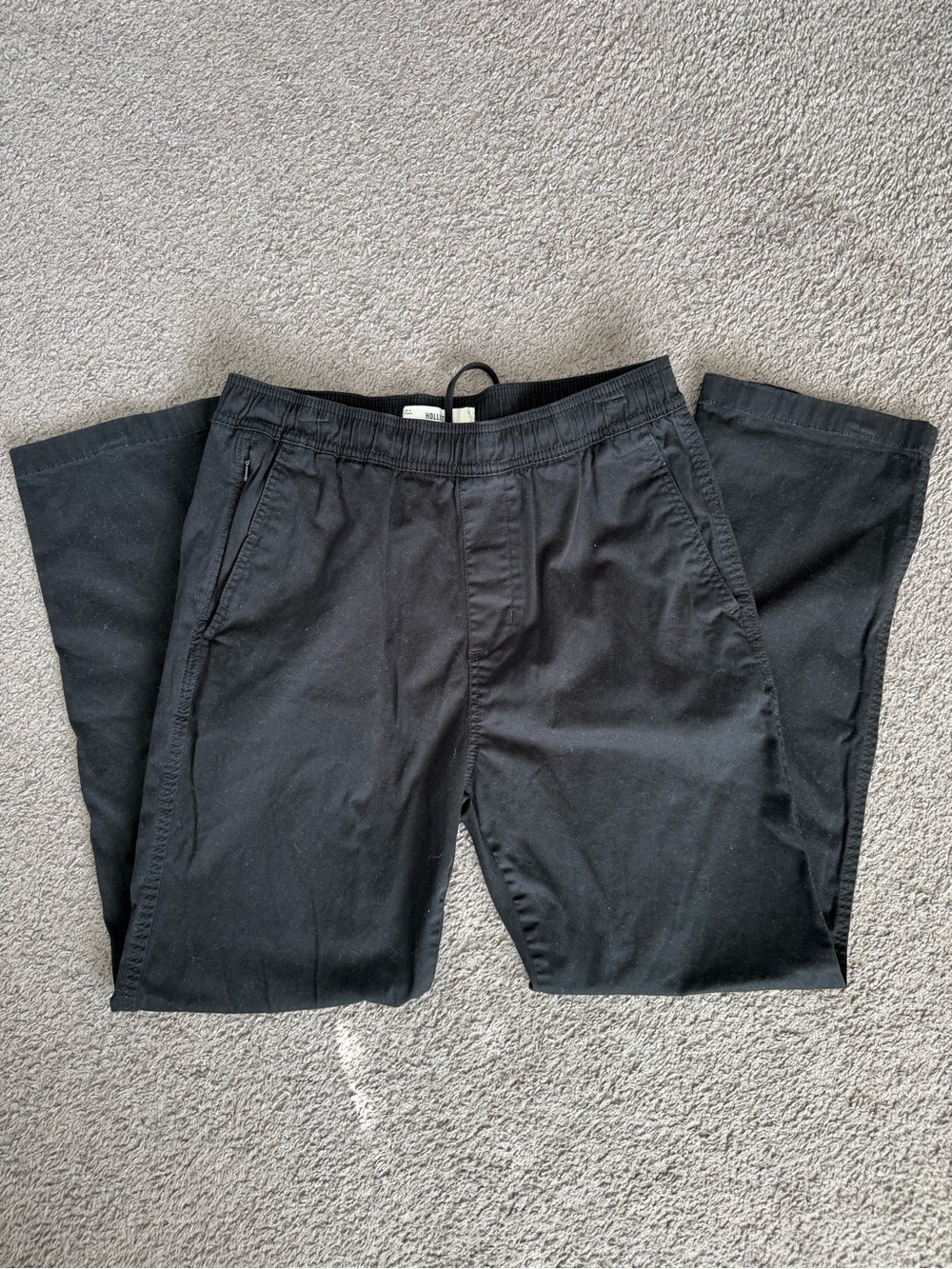 Hollister Black Men's Pull On Pants in Black